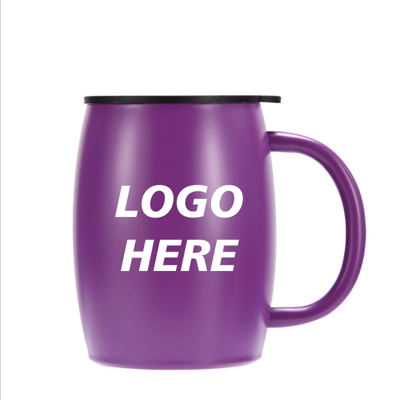 Custom 14 oz Double Wall Coffee Cups With Lid & Handle 5