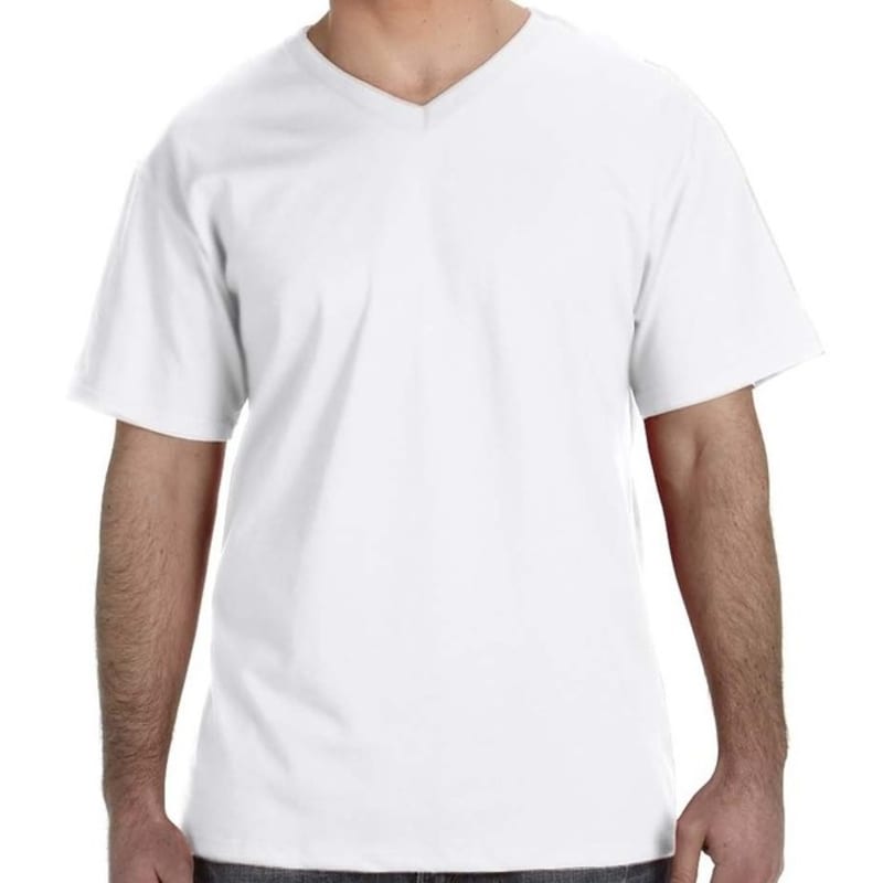 Fruit Of The Loom Mens 5 Oz., 100% Heavy Cotton HD® V-Neck T 1