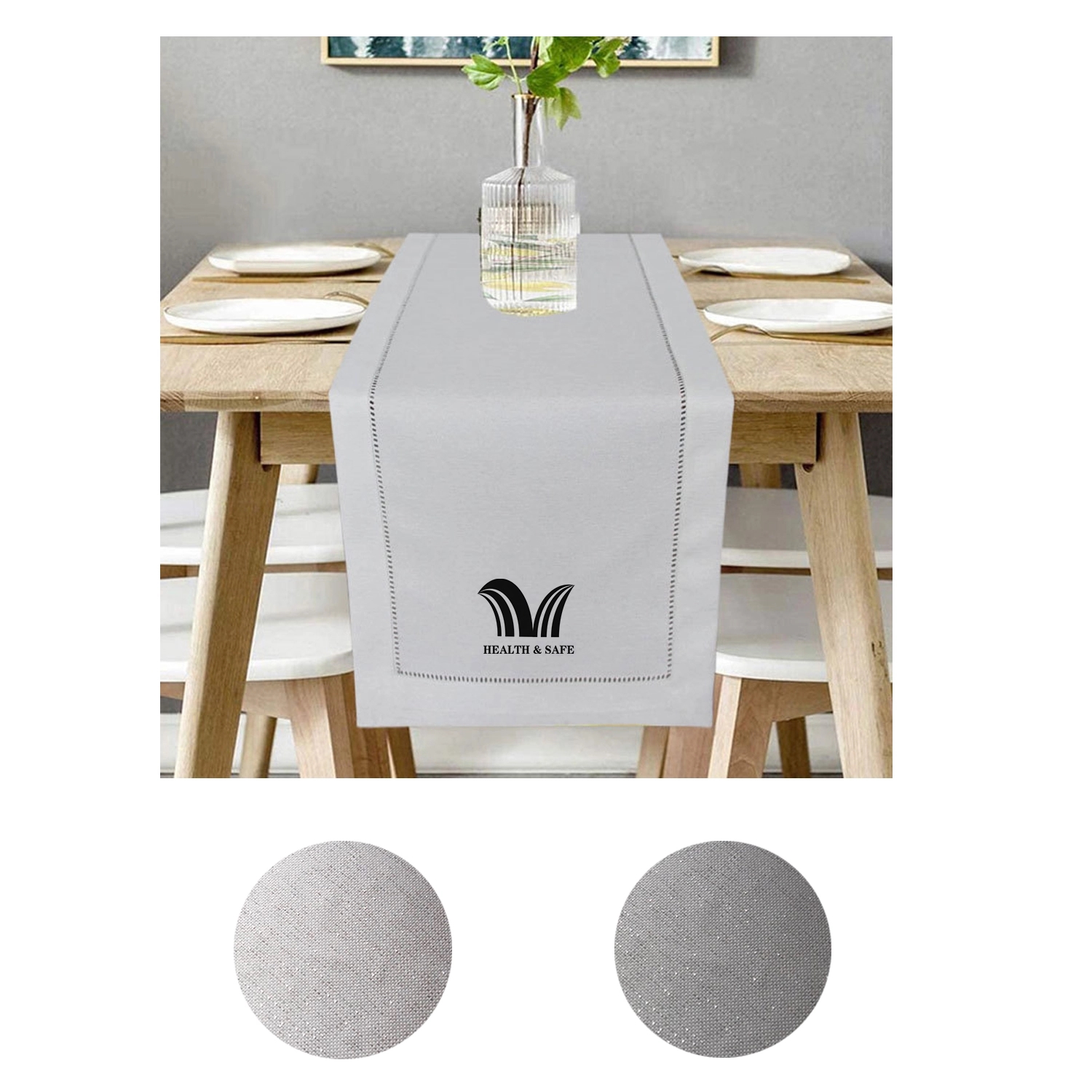 Homes Cotton Linen Table Runner Machine Washable 1