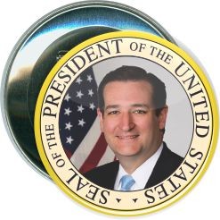Cruz, Presidential Seal Yellow, Political Button