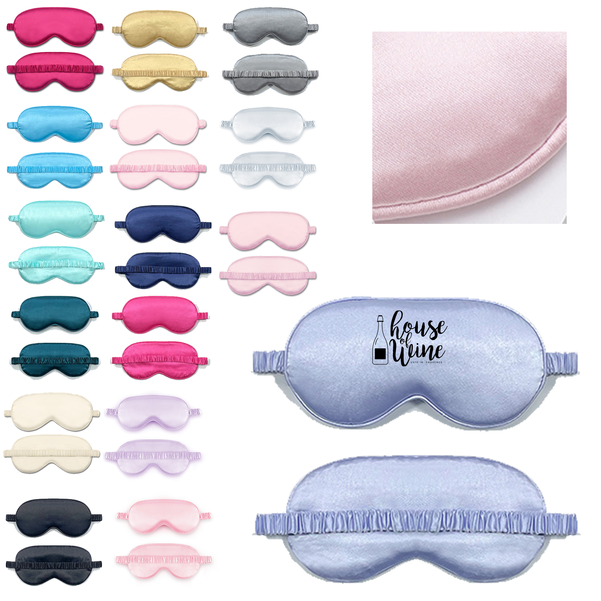 Imitation Silk Elastic Strap Eye Mask 2