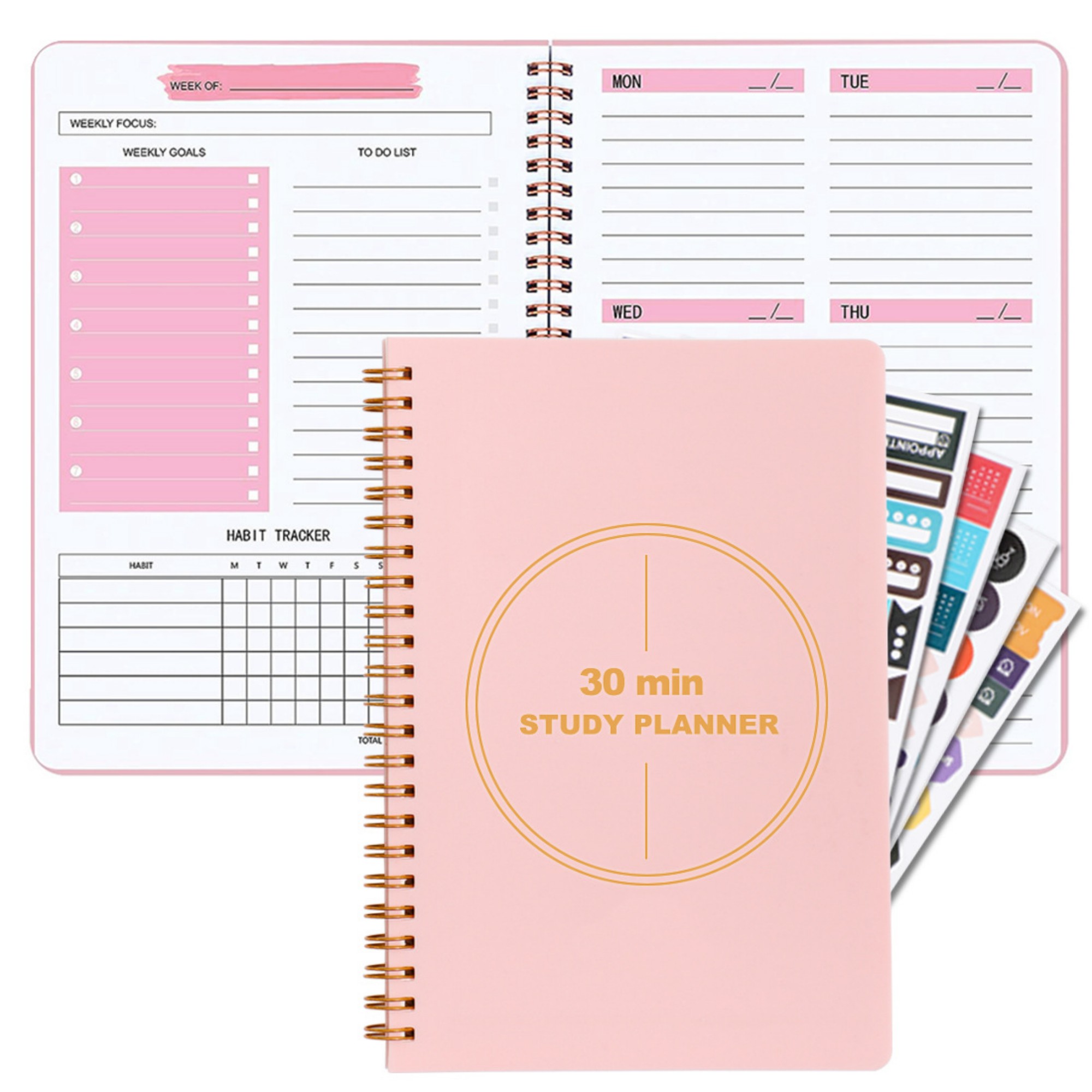 A5 52 Sheets Undated Weekly Planner 2