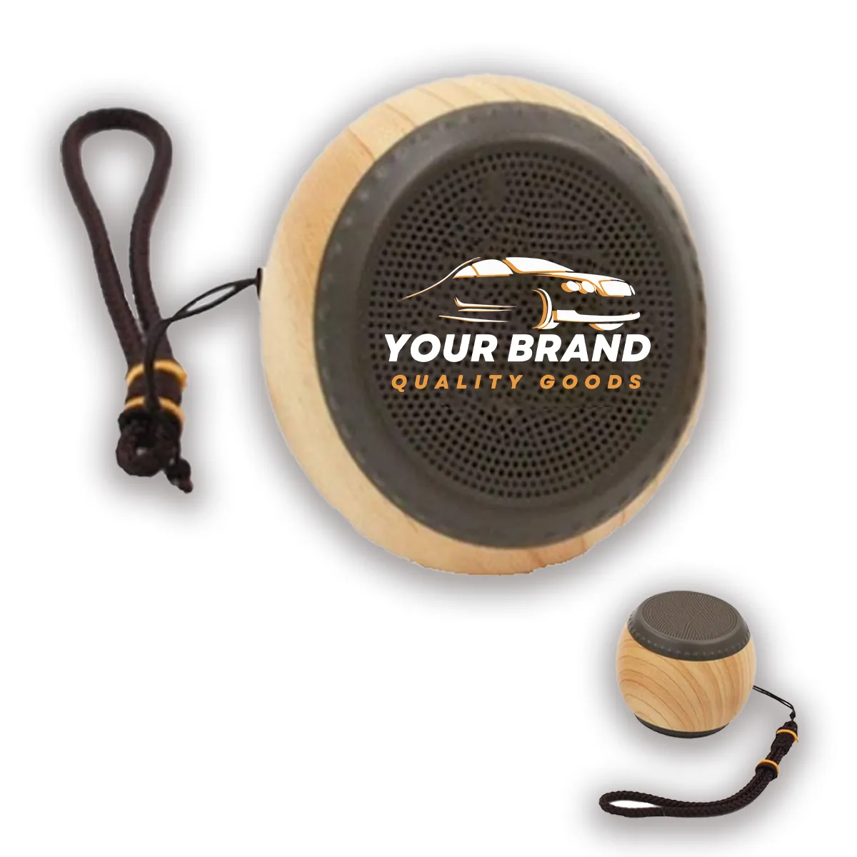 Portable Wooden Smart Small Drum Wireless Bluetooth Speaker 3