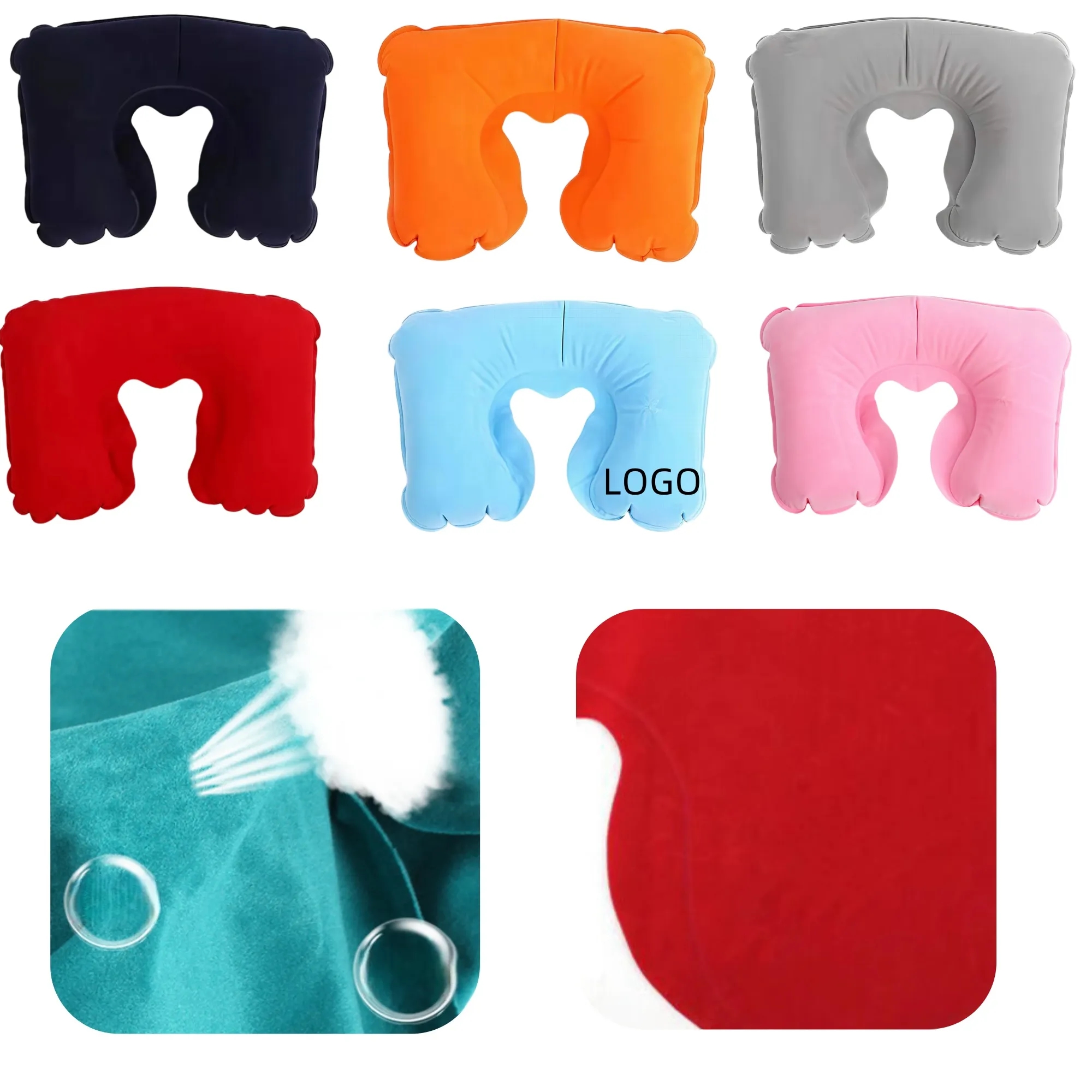 PVC Flocking U-Shaped Neck Pillow 3