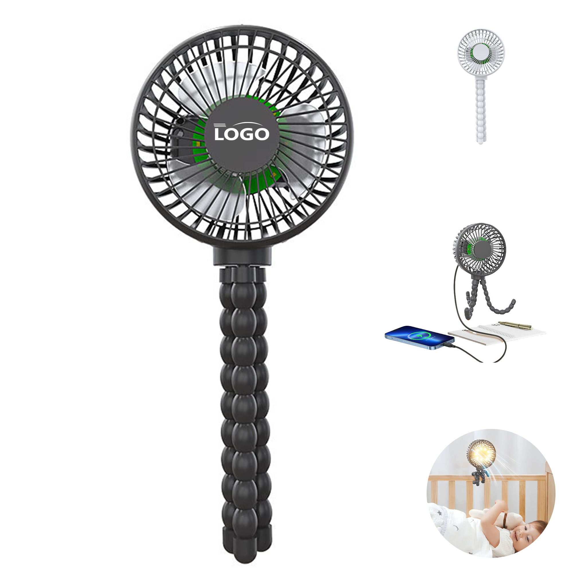 USB Rechargeable Octopus Fan 3