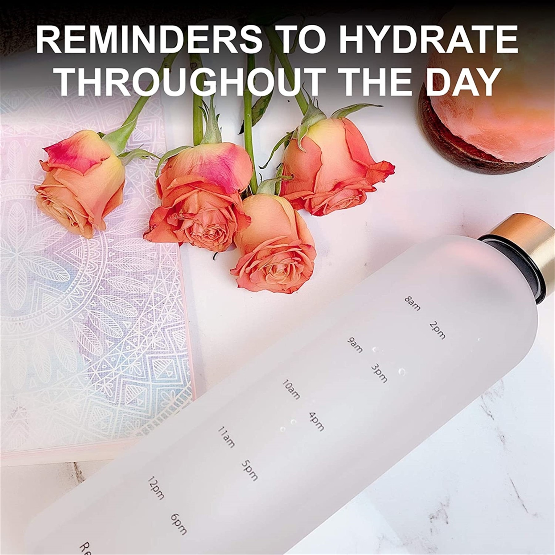32oz 1 liter Water Bottle With Motivational Time Marker 4