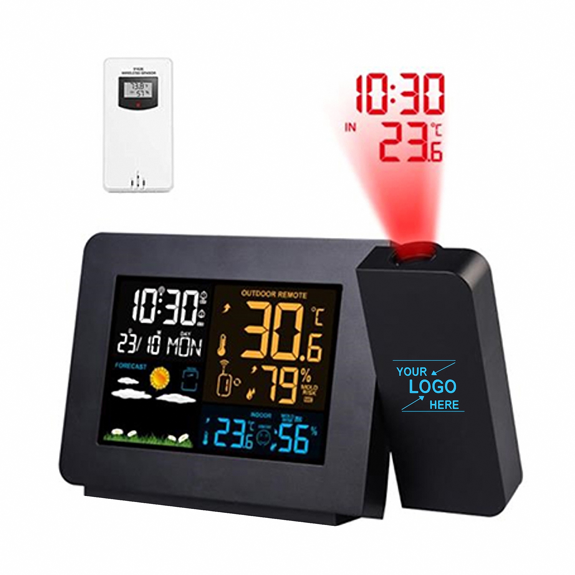 Digital Projection Alarm Clock with Weather Station 1