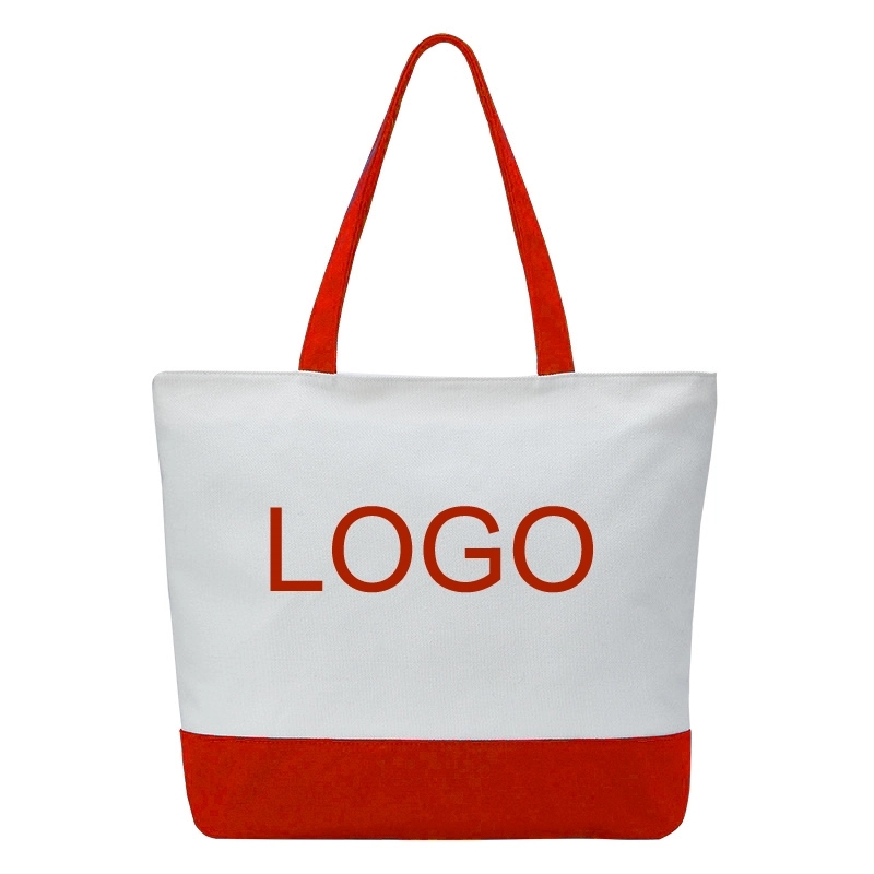 16 oz Canvas Tote Bag with Zipper 6