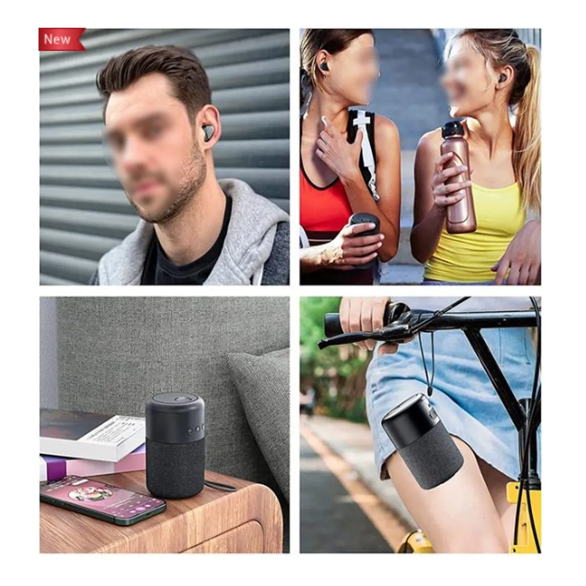 2 in 1 Portable Wireless Bluetooth Speaker and Earbuds 2