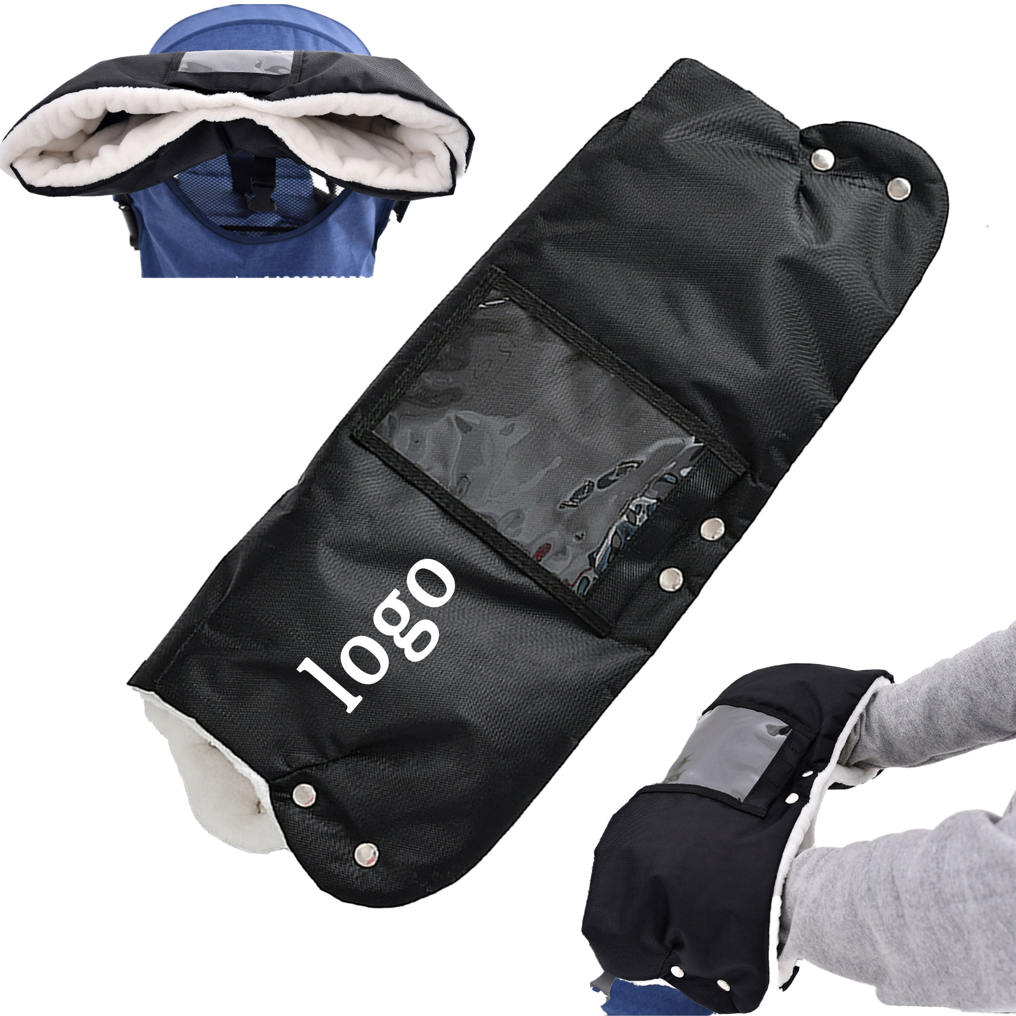 MOQ 10 Baby Stroller Warm Gloves 19"L x 21.5"W 2