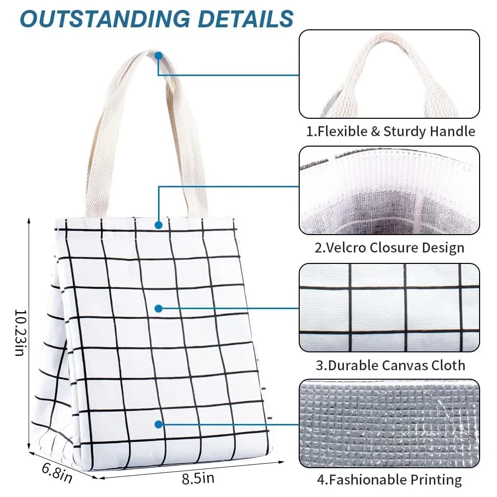 Wide-Open Foldable Insulated Lunch Bag 5
