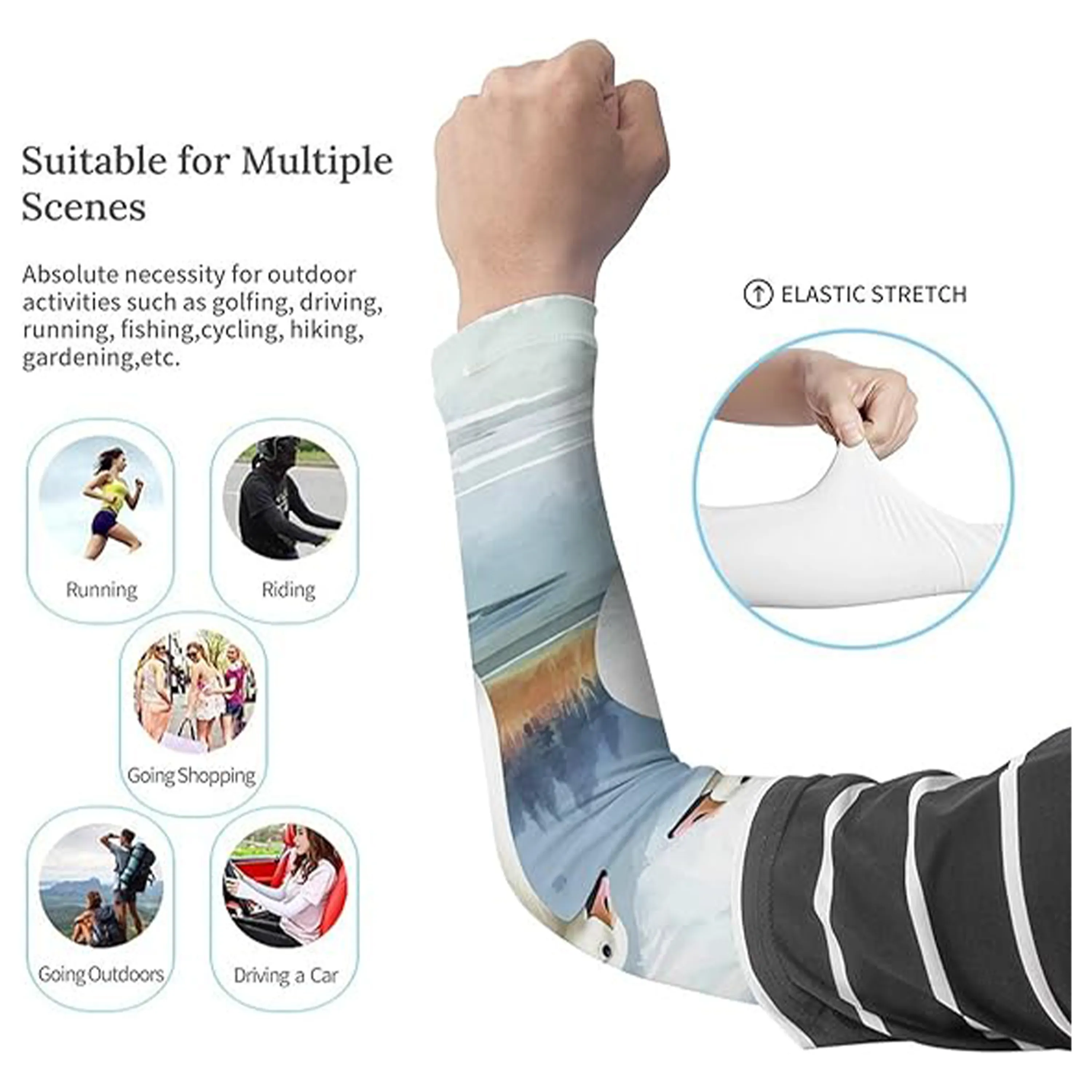 Landscape Painting Cooling Arm Sleeves 6