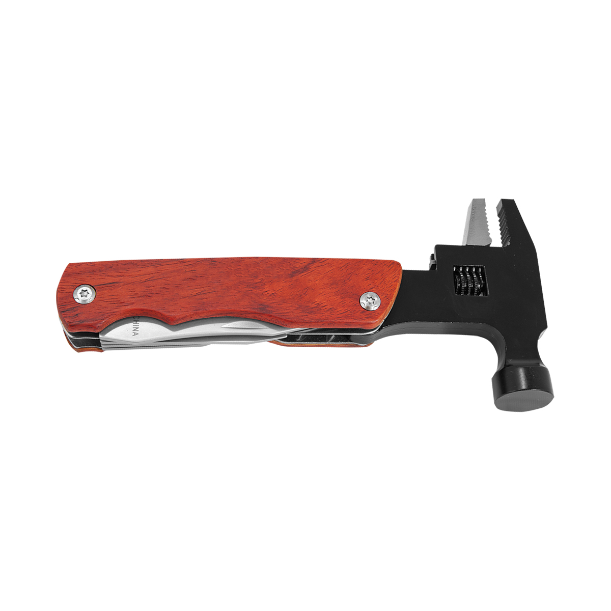 6 3/4" Hammer Multi-Tool with Wood Handle/Pouch 9