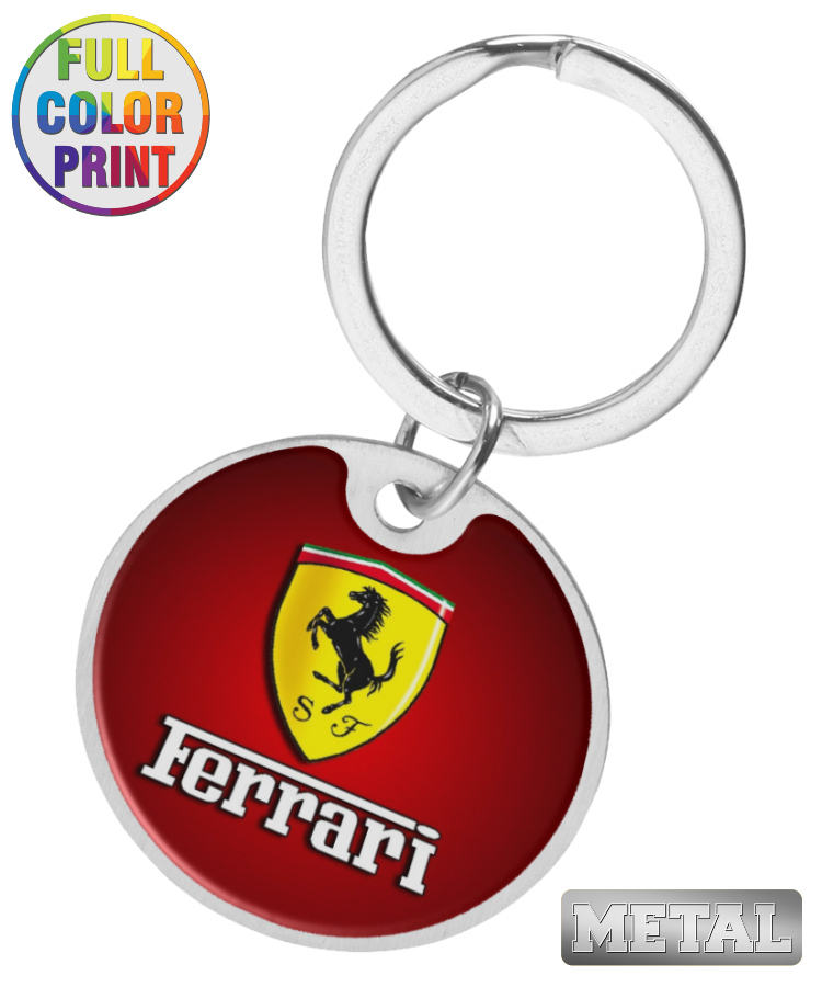Round Shaped Metal Keychain-Full Color Dome 2