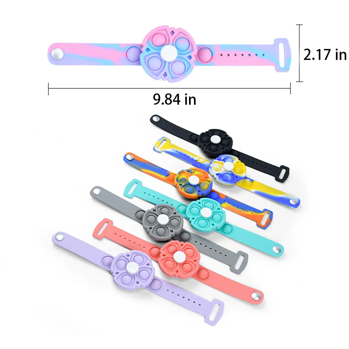 Rotatable Fidget Spinner Bracelet Bubble Wearable Toys 4