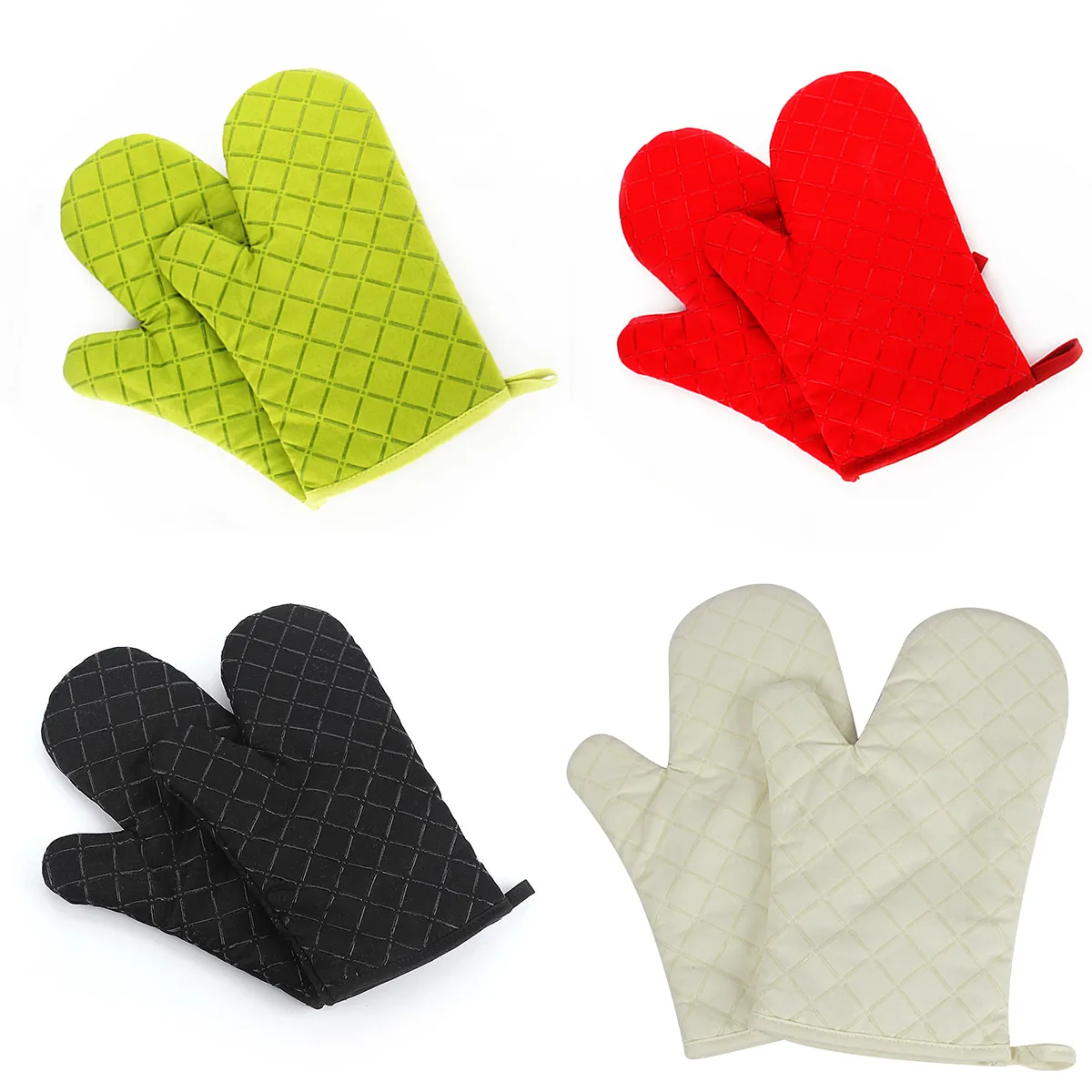 Non-Slip Printed Heat Resistant Waterproof Oven Mitts Glove 2