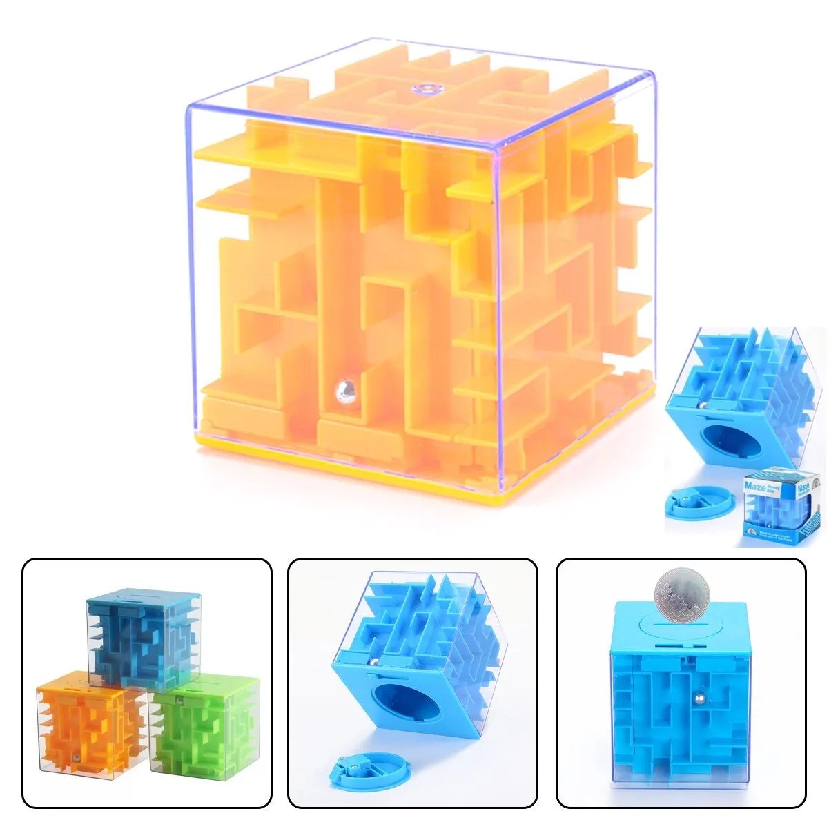 3D Puzzle Maze Money Bank Box 9