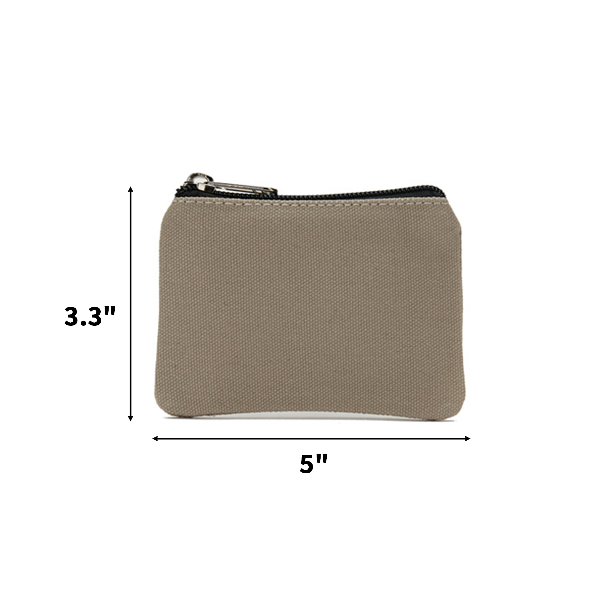 Canvas Zipper Coin Pouch Small 5