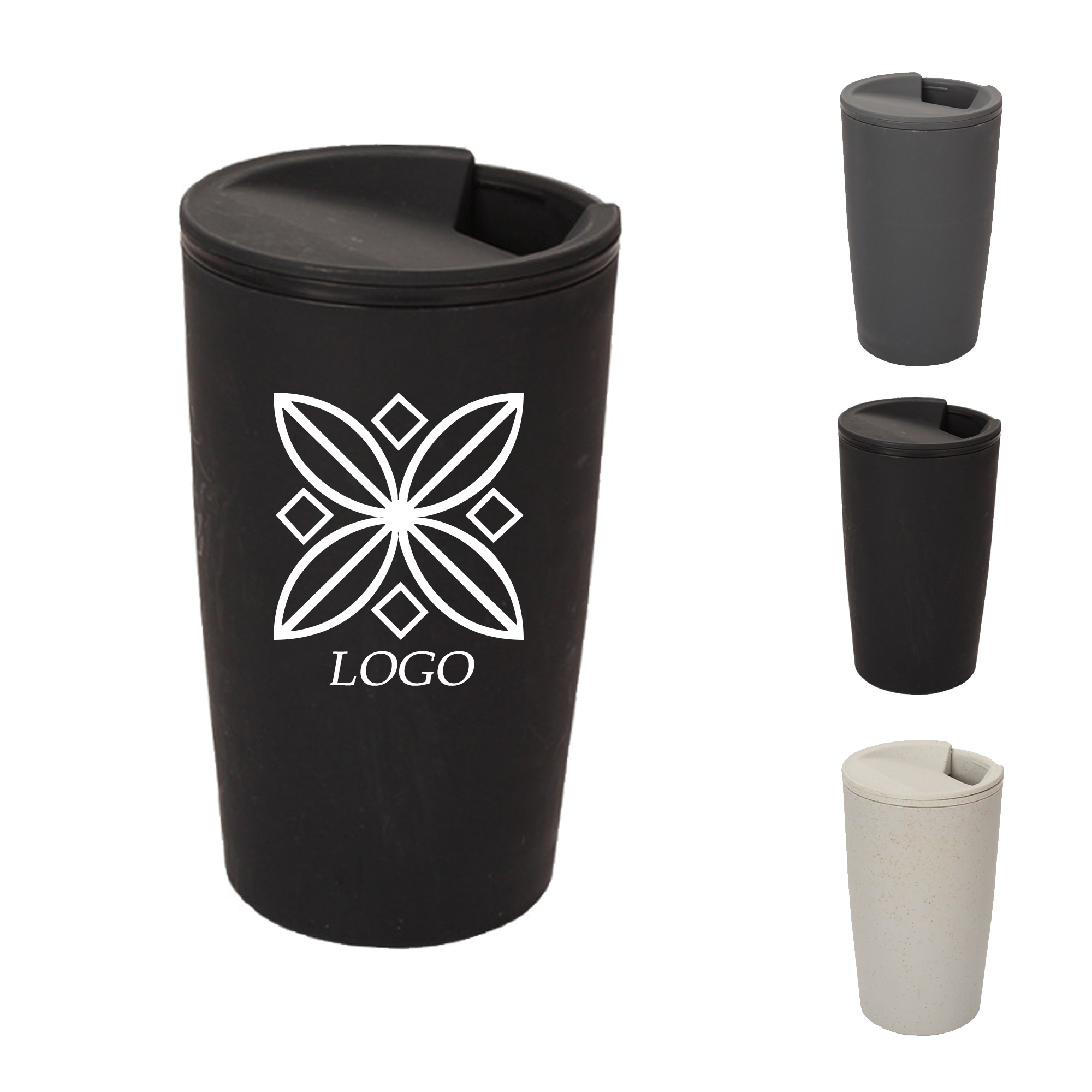 16oz Eco Wheat Straw Water Cups 2