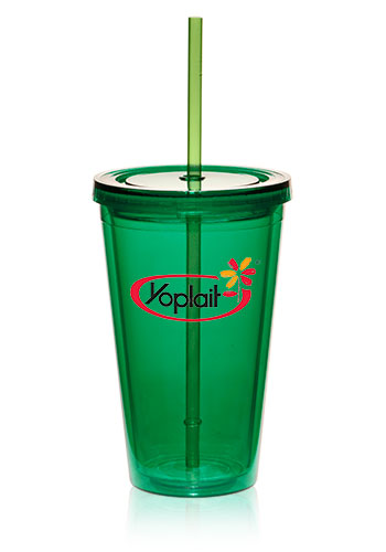 16 oz. Double Wall Acrylic Tumblers With Straws 30
