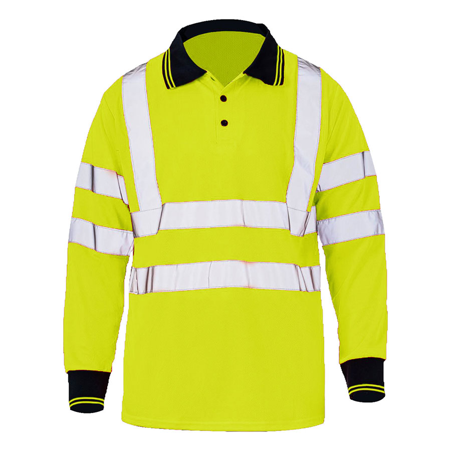VISIPRO Long Sleeve Reflective Safety Polo with Bands, 2
