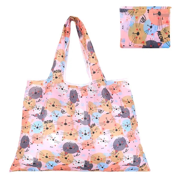 Full Color Jumbo Reusable Foldable Grocery Bags 10