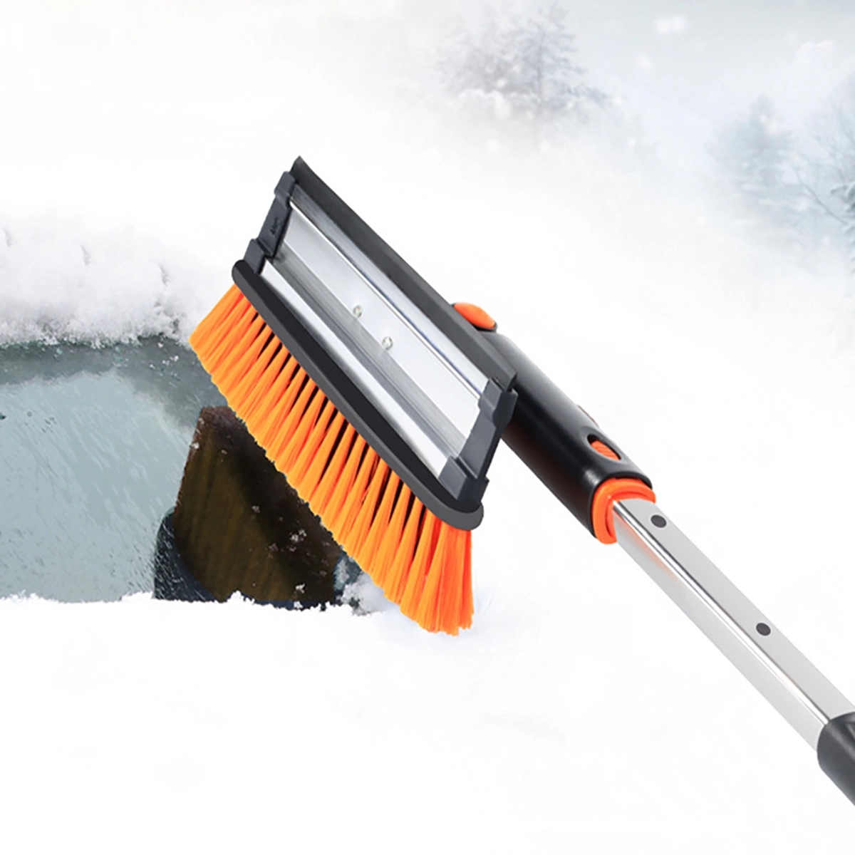 3 In 1 Extendable Detachable Ice Scraper Snow Brush 8