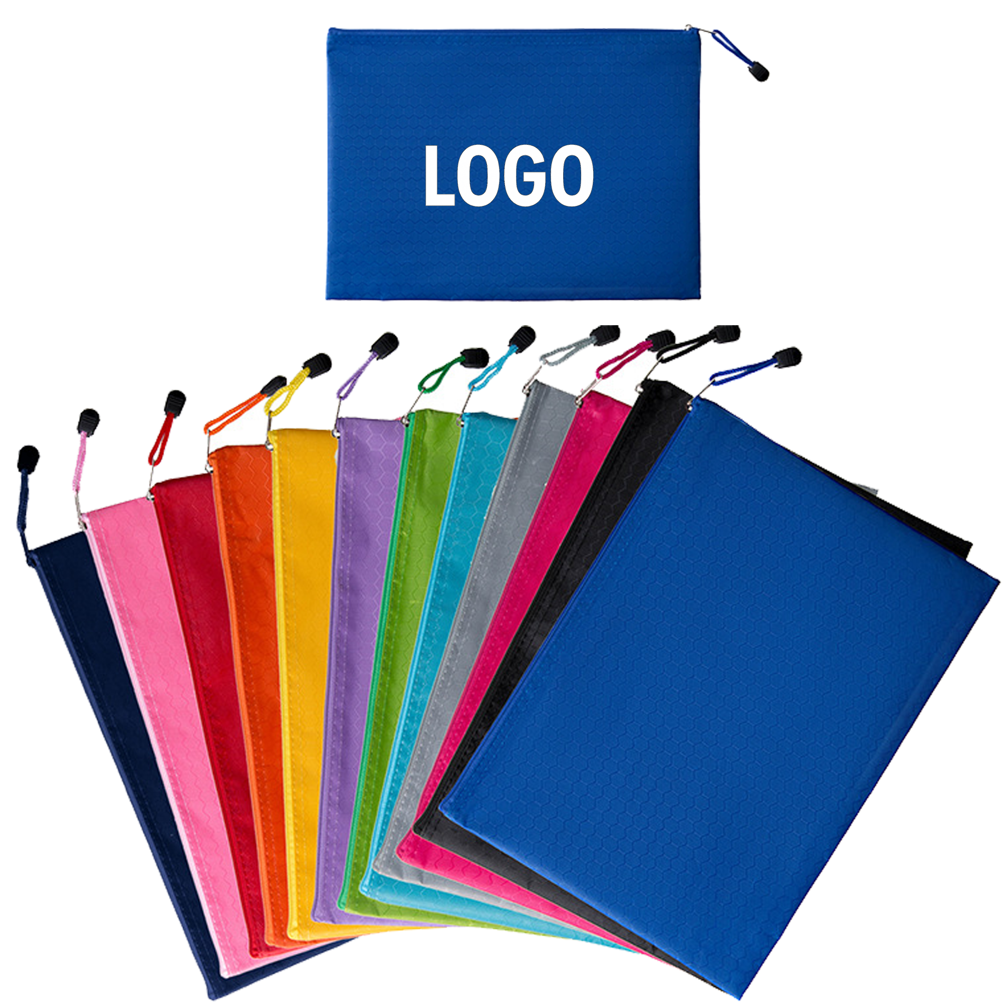 Full Color A5 Oxford Zipper Pouch with Strap for Document Storage 2