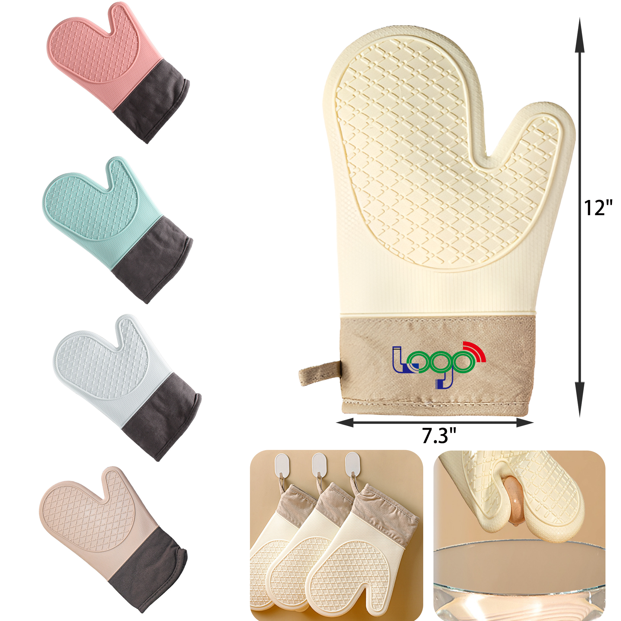 MOQ 50 PCS Flexible Silicone Oven Mitt 3