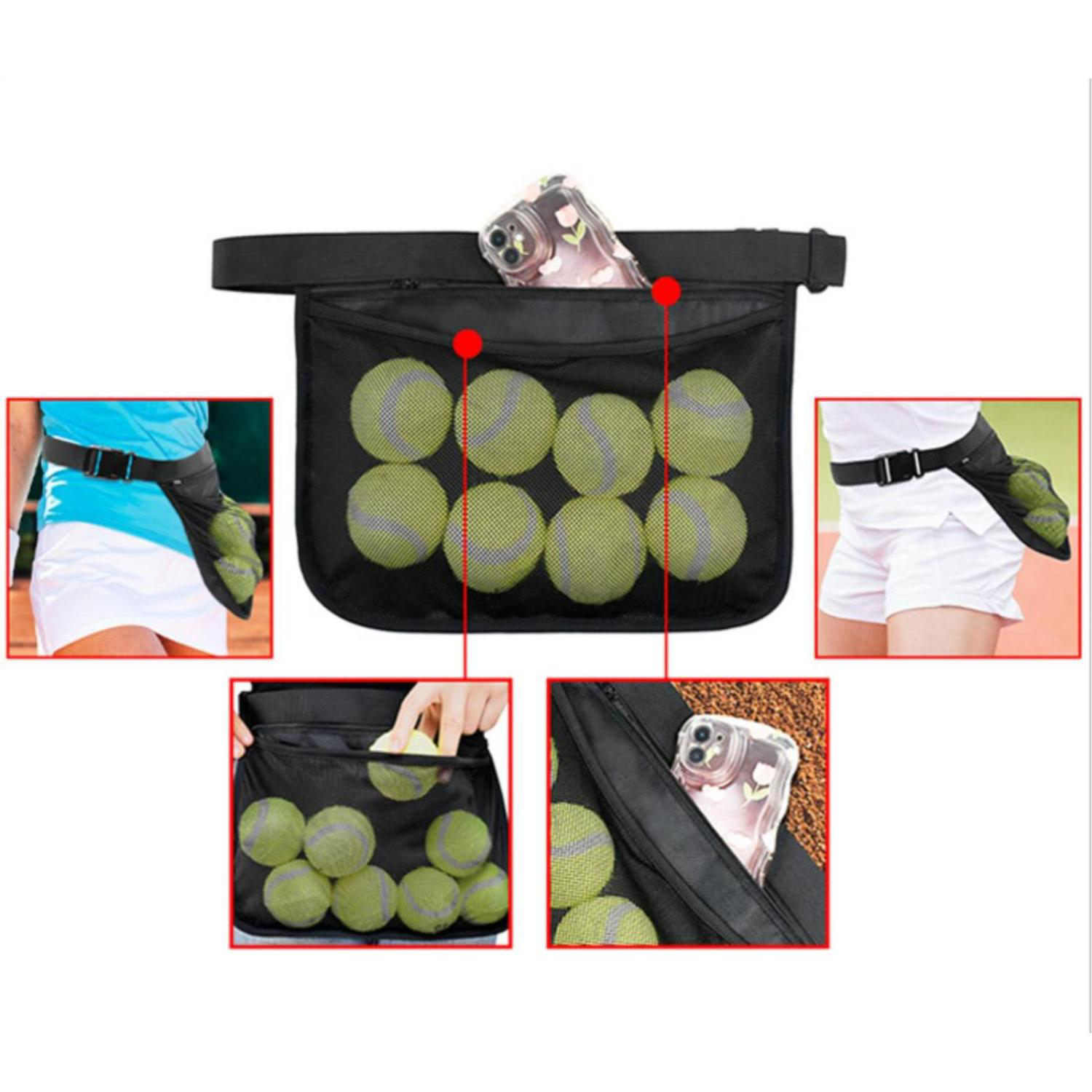 Pickleball Waist Bag Ball Holder 4