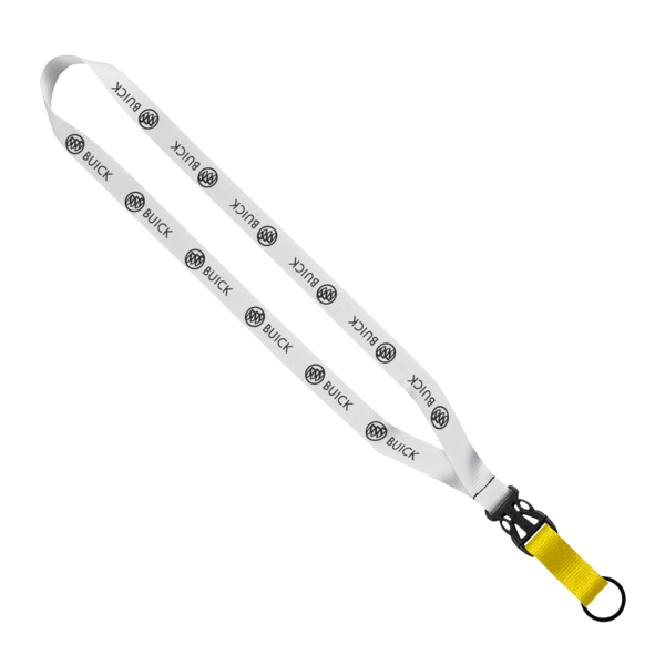 3/4" Multi-Color Polyester Lanyard with Slide Buckle Release & Split-Ring 29