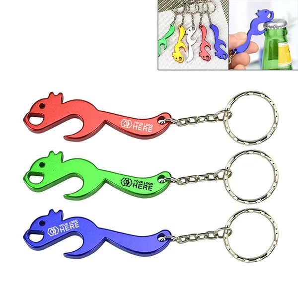 Squirrel Shape Bottle Opener Keychains 2