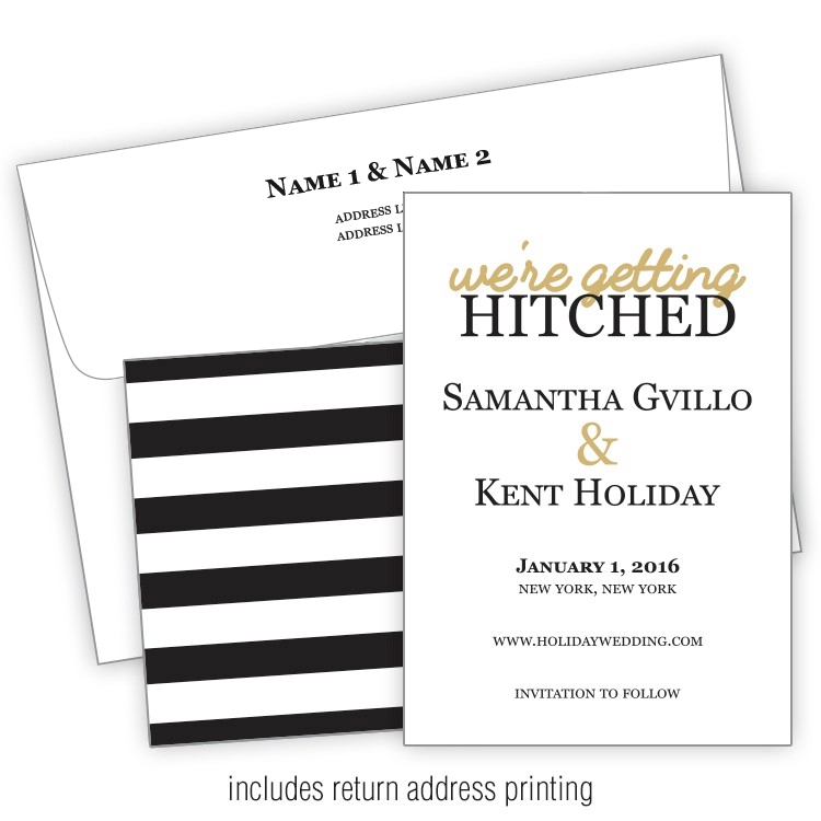 Wedding Invitation with Printed Envelopes Flat - 5x7 (A7) 1