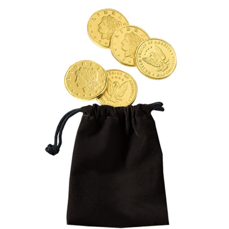 Velour Pouches with Chocolate Coins 2