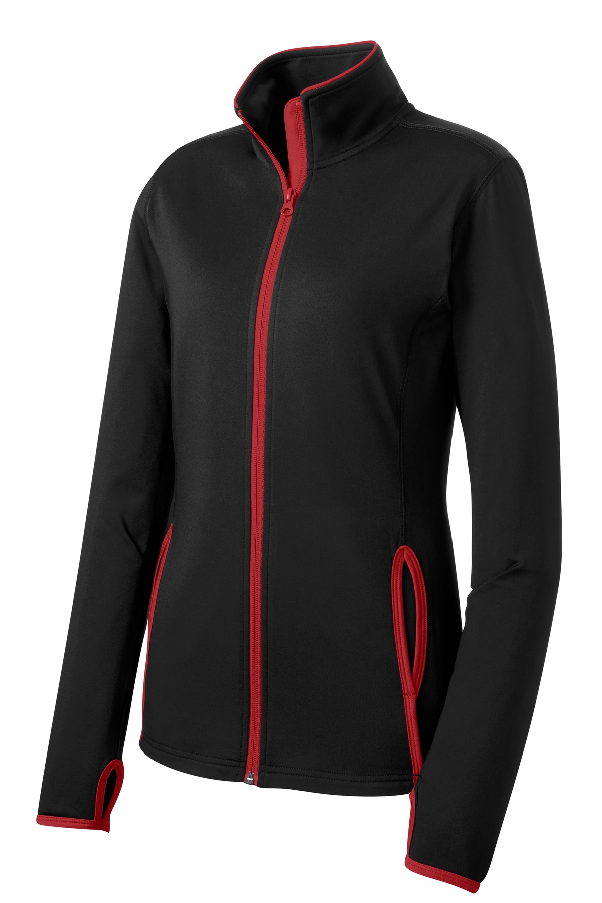 Sport-Tek Women's Sport-Wick Stretch Contrast Full-Zip Jacket. LST853 41