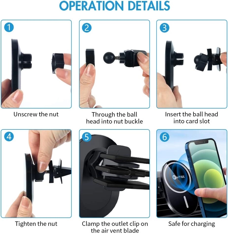Magnetic Wireless Car Charger 8
