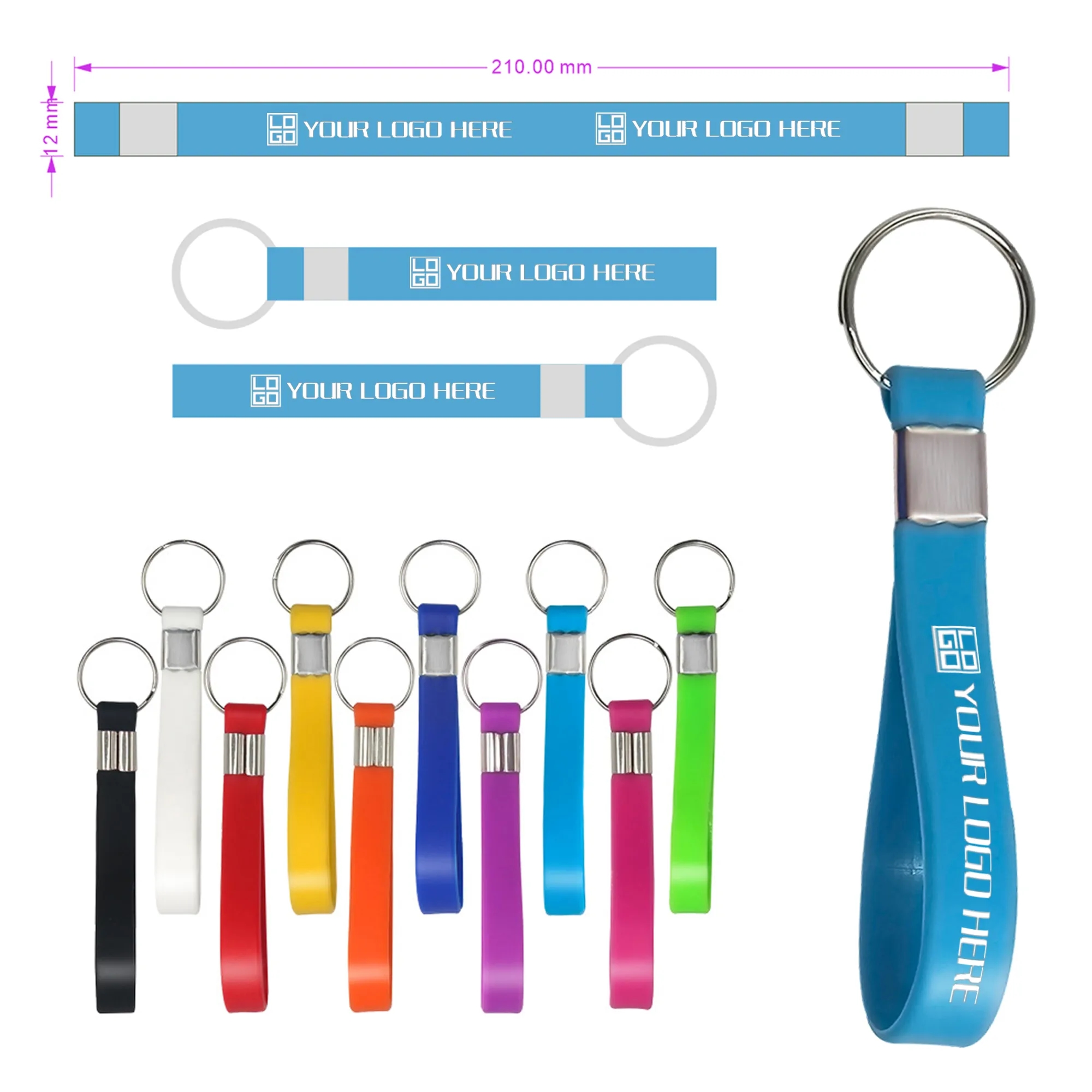 Silicone Multicolor Keychain