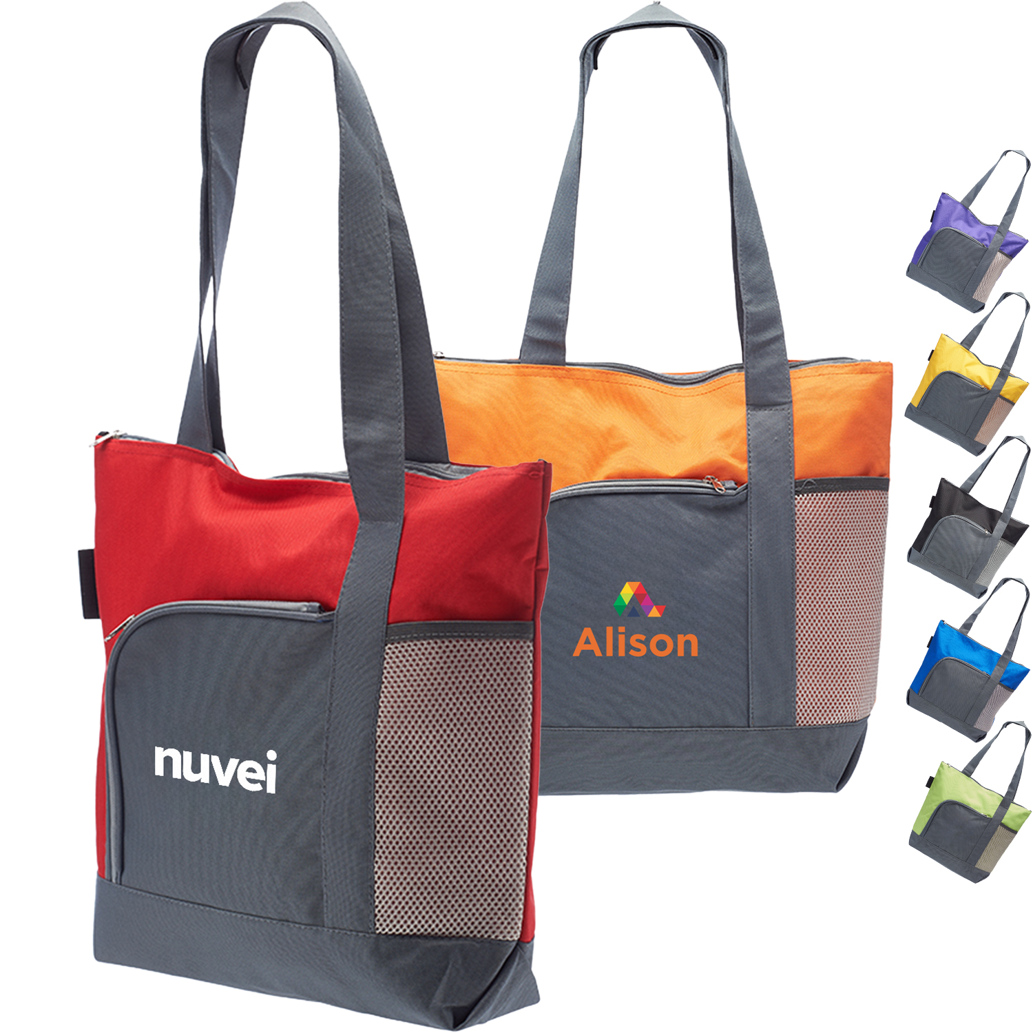 Go Getter Sport Beach Tote Bags w/ Gusset (16.5"x14.5"x 4.5") 2