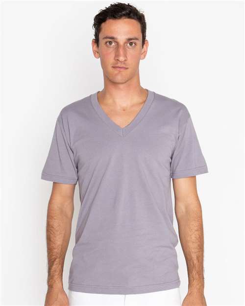 Unisex USA-Made Fine Jersey V-Neck T-Shirt - 24056 13