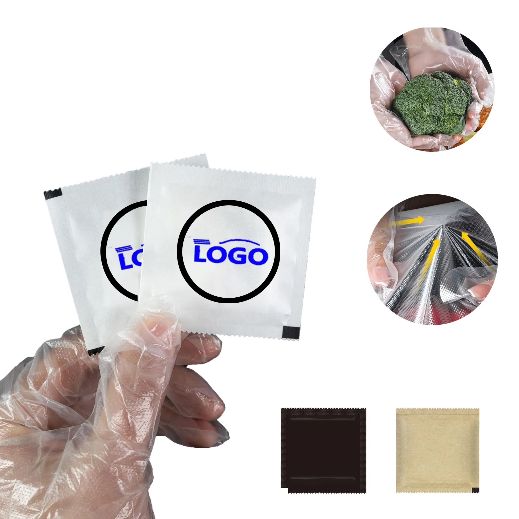 MOQ500 Food Grade Individually Wrapped Disposable Gloves 4