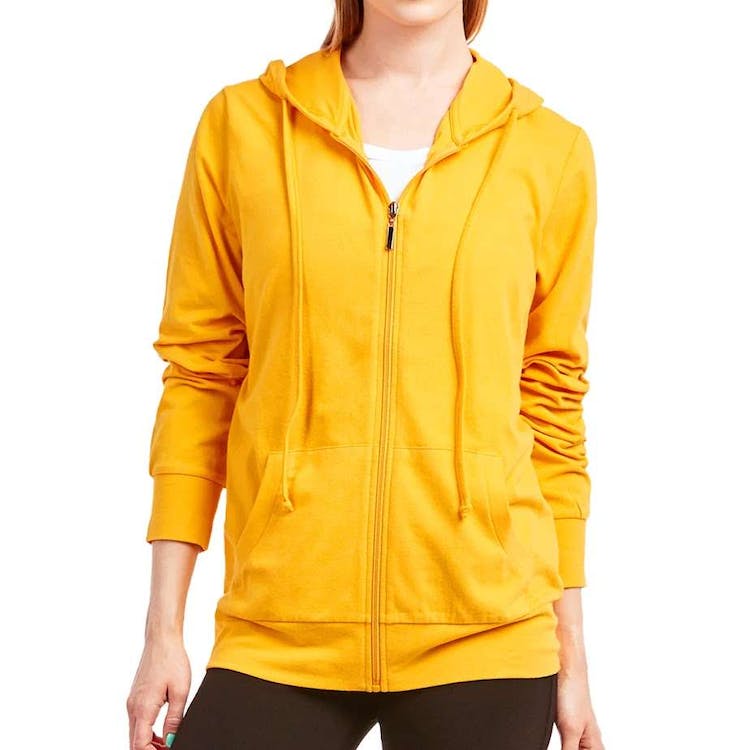 WOMEN'S SINGLE JERSEY ZIP-UP HOODIE JACKET PLUS SIZE - 2X Large 1