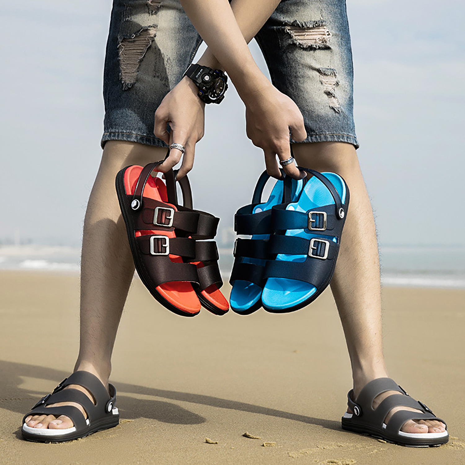 Outdoor Dual-Use Men's Sandals for Beach and Casual Wear 10