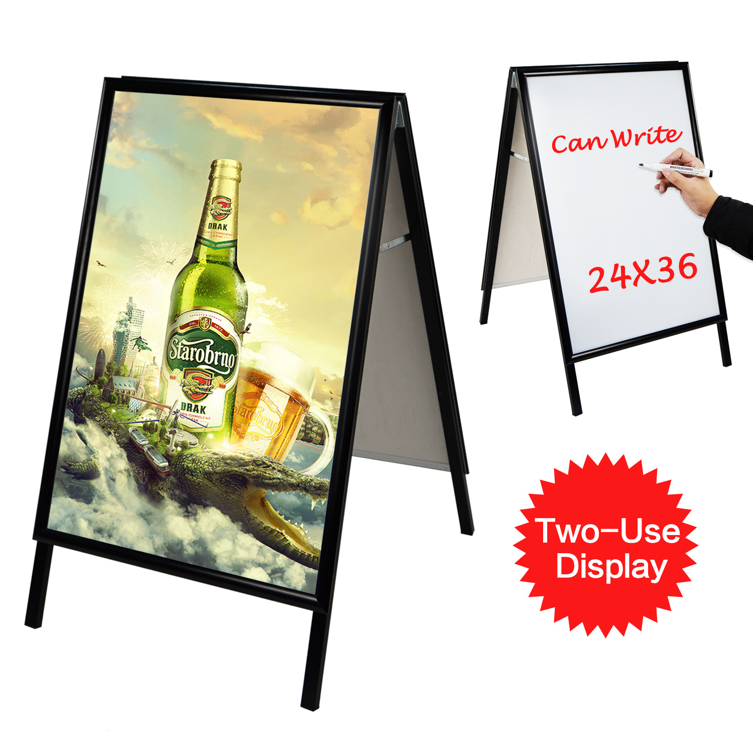 A Frame Standing Metal Sidewalk Sandwich Board 2