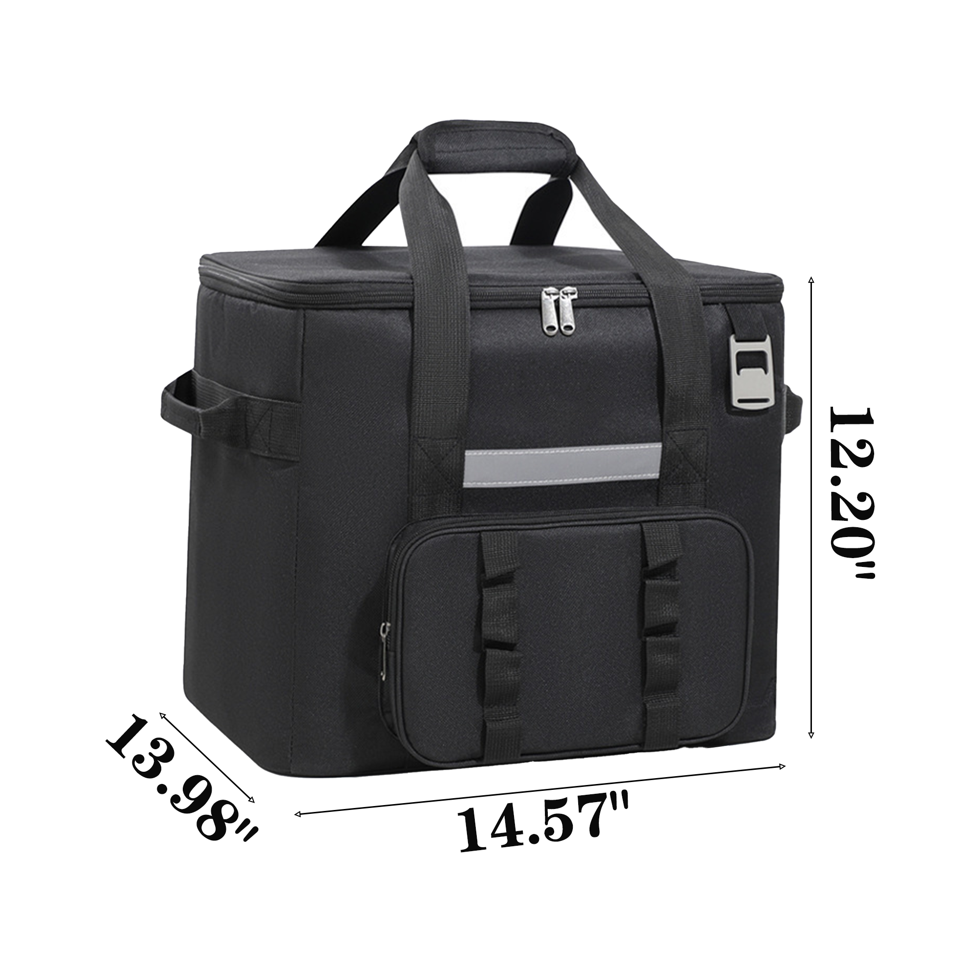 Insulated Oxford Fabric Lunch Cooler Tote with Zipper 2