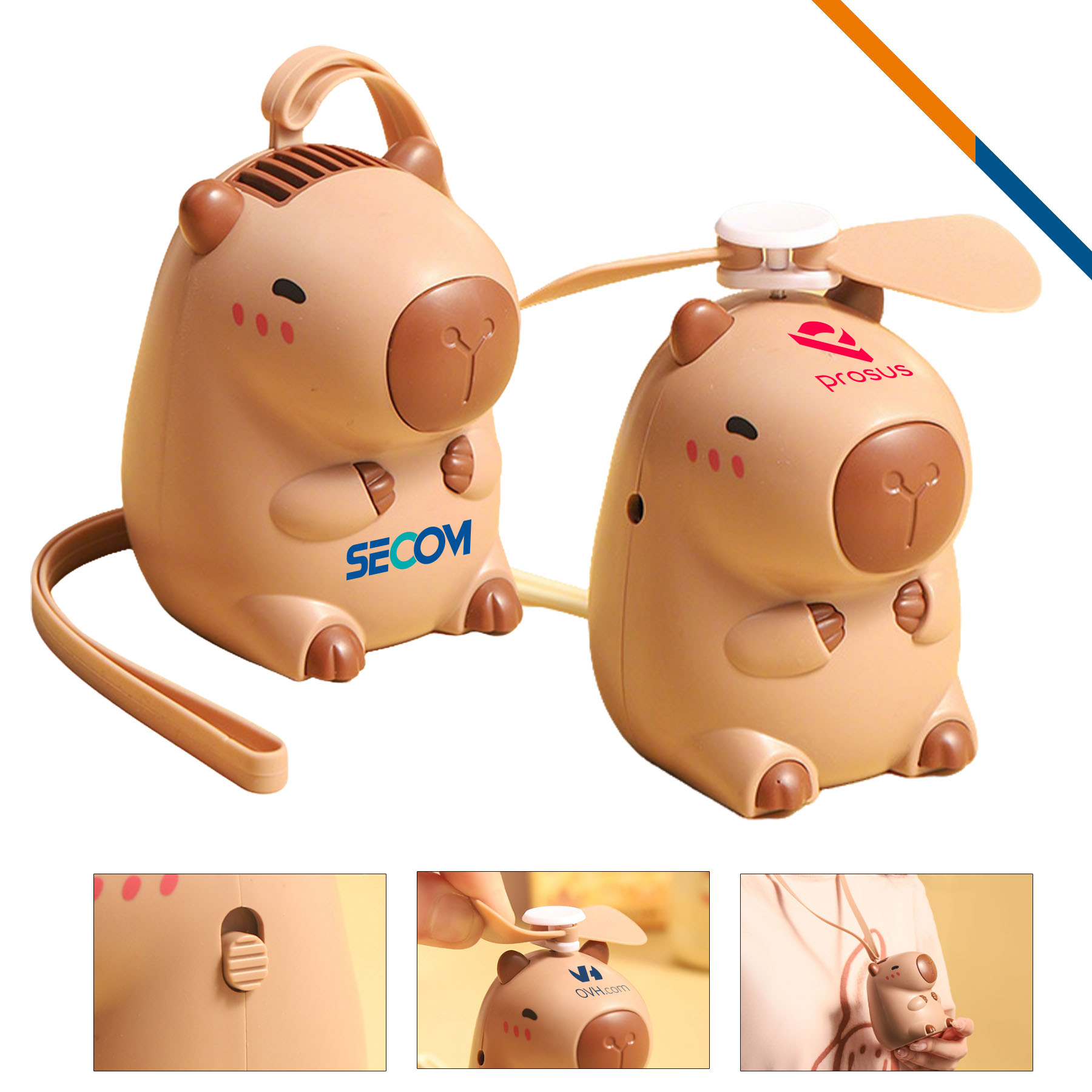Kendall Mini Capybara Handheld Fan 2
