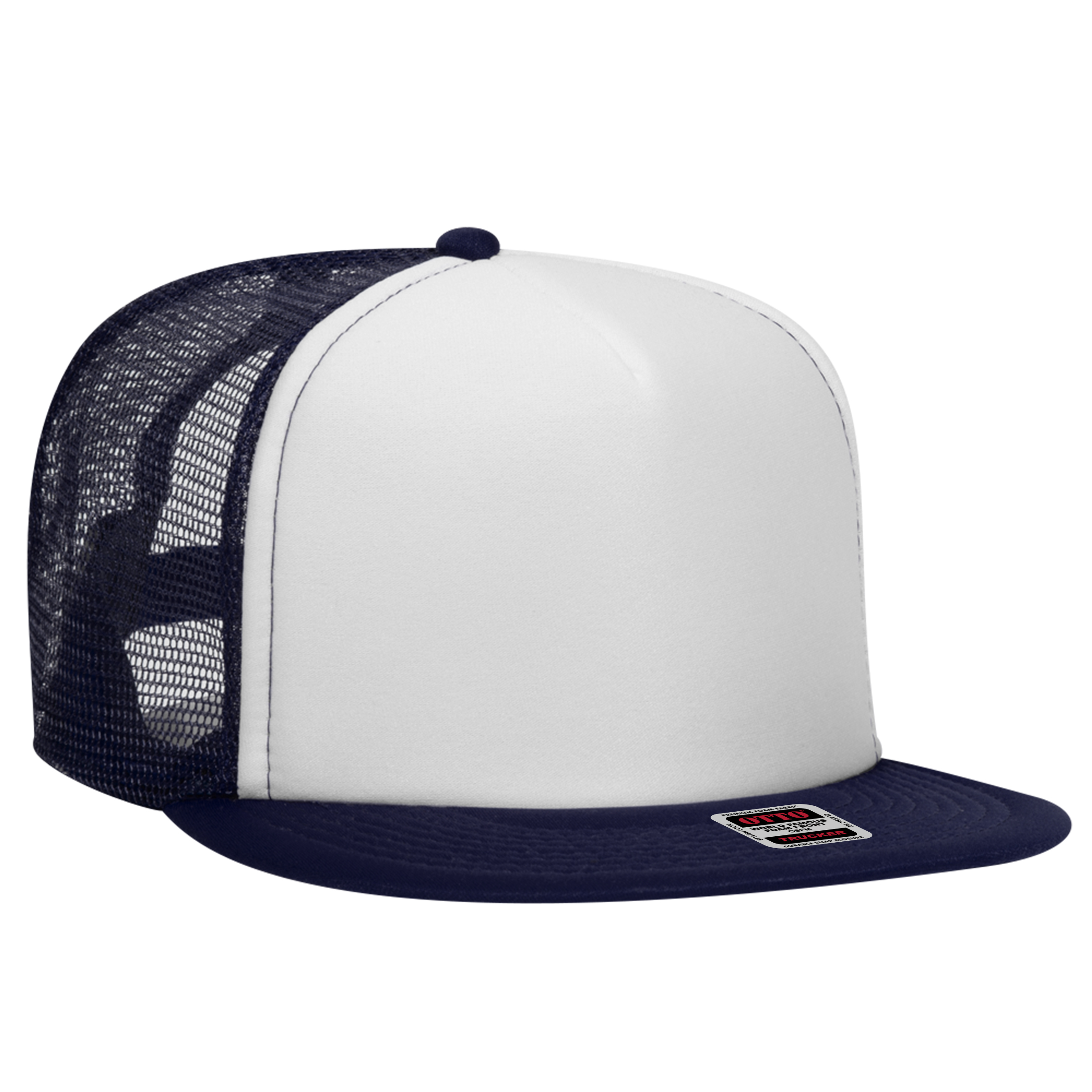 OTTO CAP® OTTO SNAP 5 Panel High Crown Mesh Back Trucker Snapback Hat 52