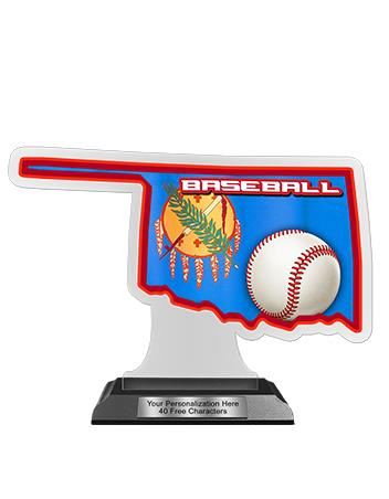 State Acrylic Trophy: 6" Oklahoma Shape (Event typ 1