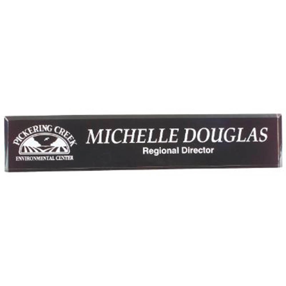 Black Acrylic Desk Wedge (10" x 2") 4