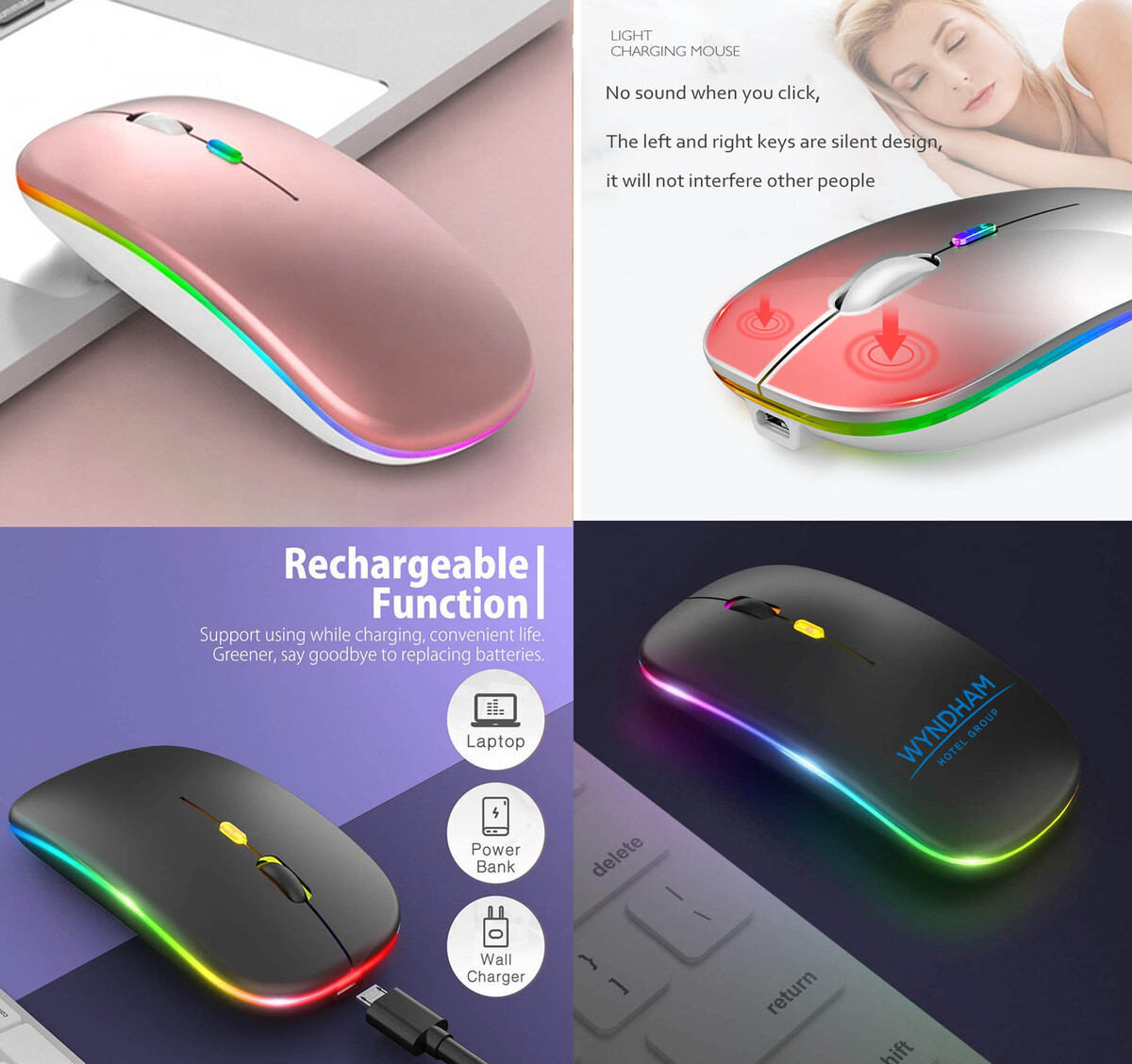 iBank ® Wireless Mouse, LED Dual Mode (Bluetooth 5.1 and 2.4G Wireless) 2