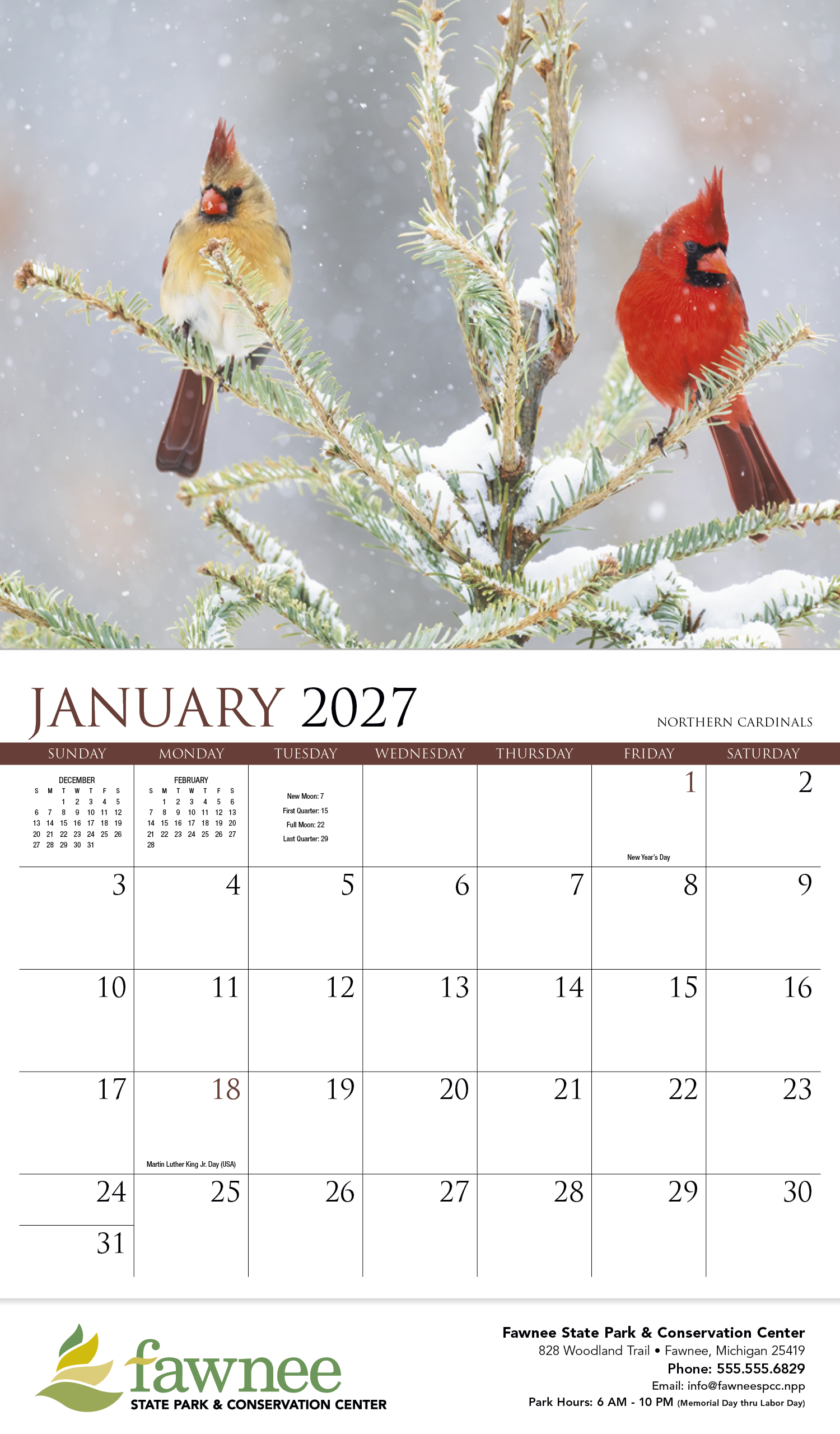 HotLine® Products Songbirds Appointment Calendar - Stapled 58